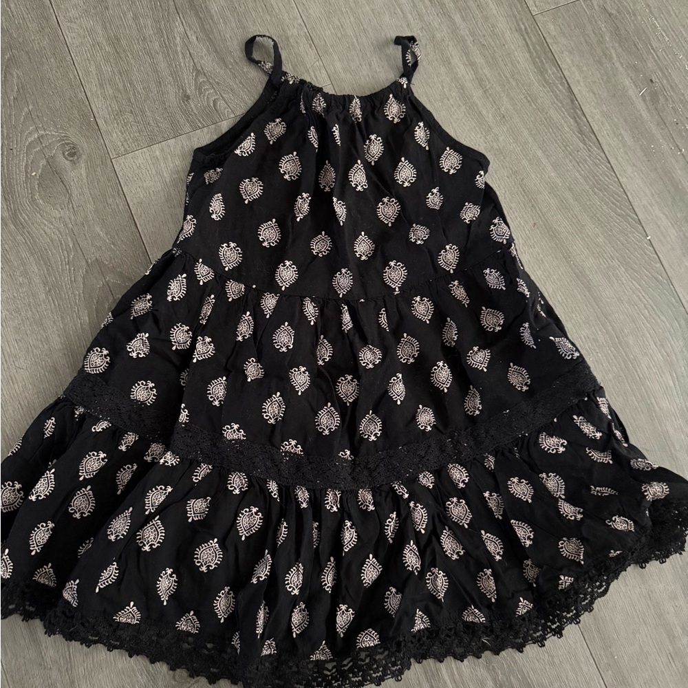 Old Navy Black Dress with White Accents
